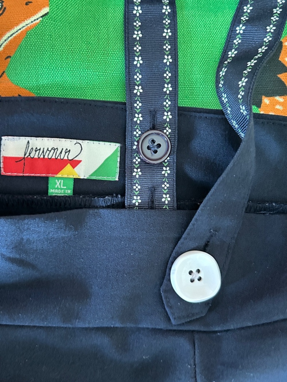 Modcloth Suspender Skirt - Navy - Picture 4 of 4